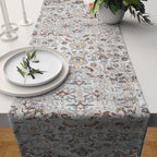 Vintage Medallion Grey Table Runner