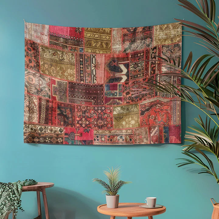 Handmade Multi Color Patchwork Wall Tapestry