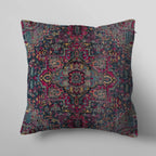 Sophia Jewel Ruby Red & Grey Distressed Cushion Cover