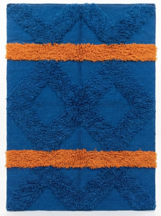 Blue Wool Kilim Rug