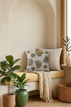 Yellow Pharaonic Cushion Cover