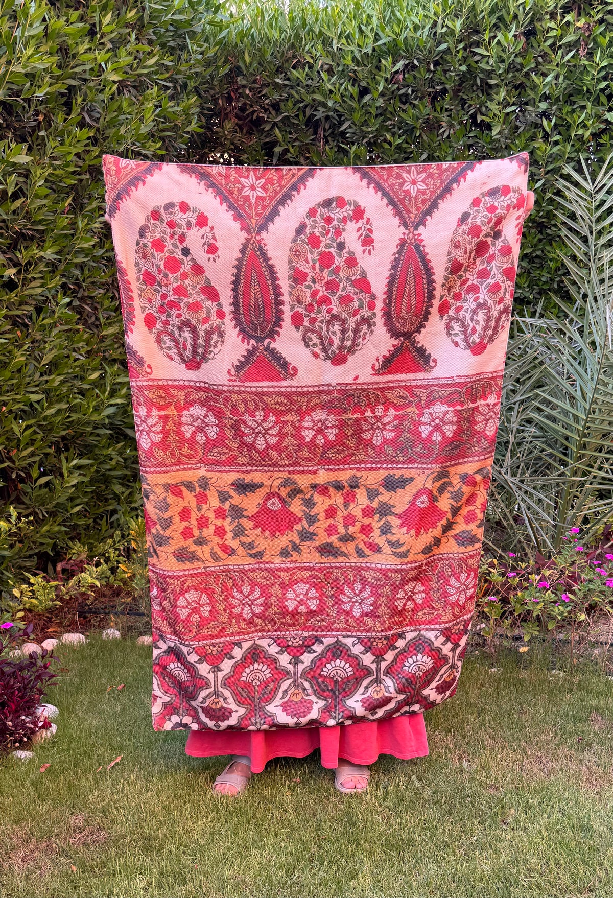 Red Kilim Style Wall Tapestry