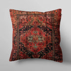 Red & Black Geometric Pattern Cushion Cover