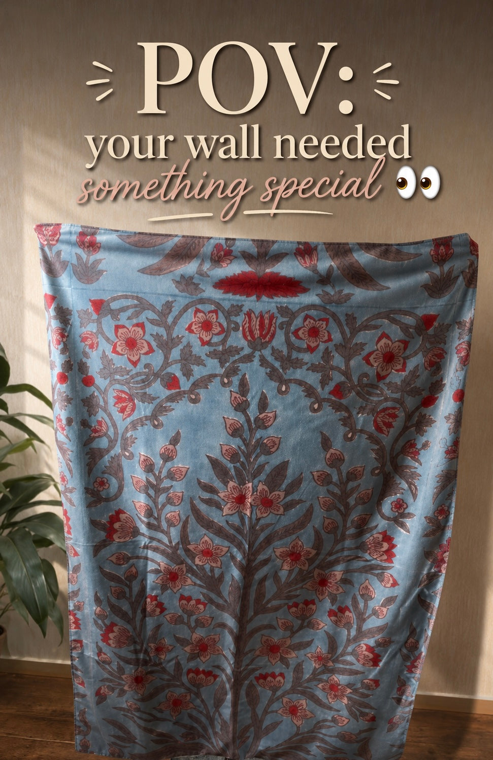 Vintage Floral Wall Tapestry