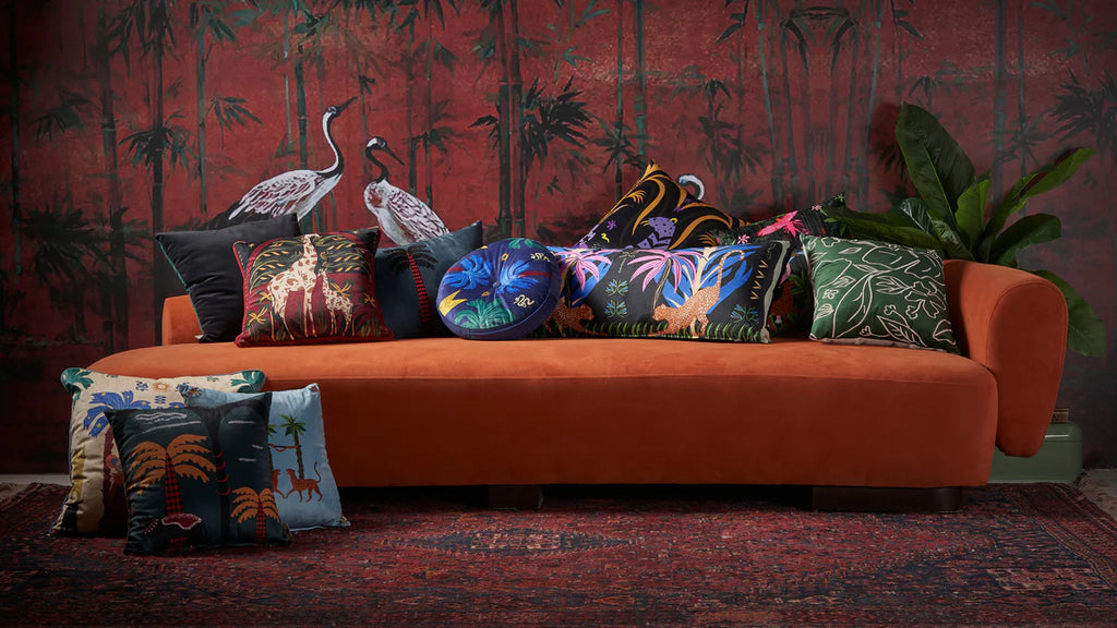 Luxury Velvet Giraffe Cushion