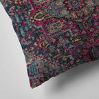 Sophia Jewel Ruby Red & Grey Distressed Cushion Cover