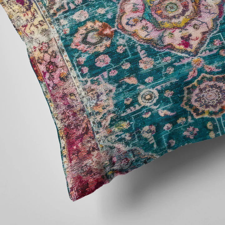 Teal & Pink Cushion Cover