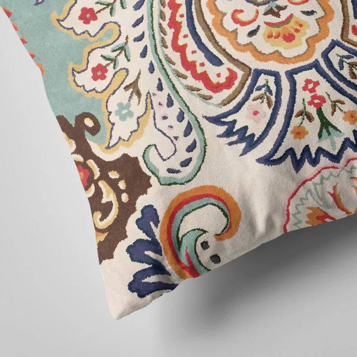 Bohemian Paisley Print Cushion Cover