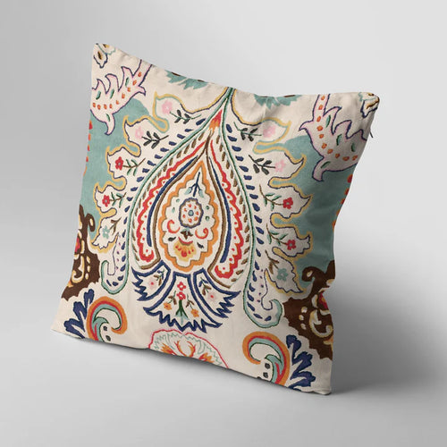 Bohemian Paisley Print Cushion Cover