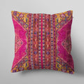 Vibrant Pink & Yellow Kilim Pattern Cushion Cover
