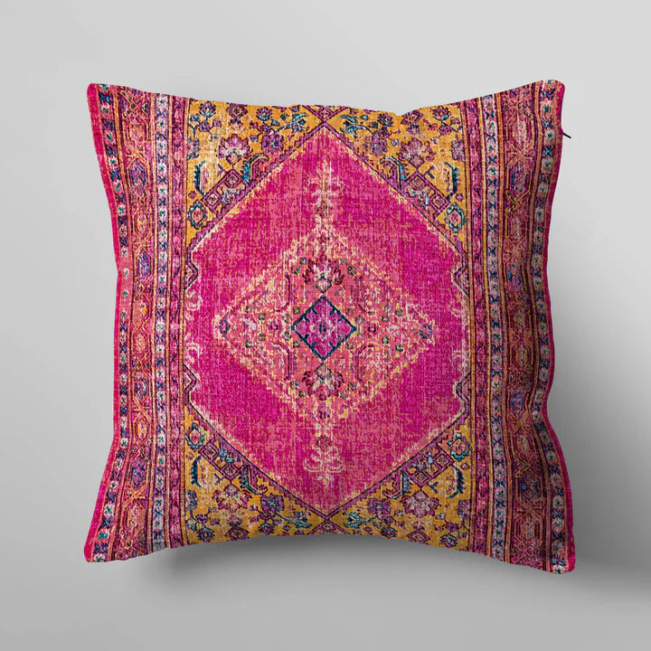 Hot Pink Azar Bohemian Pillow  Cushion Cover Set 3- Pieces