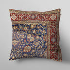 Navy Blue & Burgundy Turkish Cushion Cover