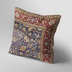 Navy Blue & Burgundy Turkish Cushion Cover