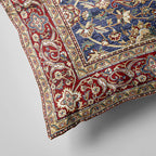 Navy Blue & Burgundy Turkish Cushion Cover