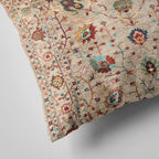 Luxury Beige & Red floral Afghan Style Cushion Cover