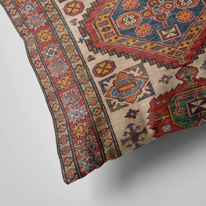 Geometric Rug Pattern Cushion Cover