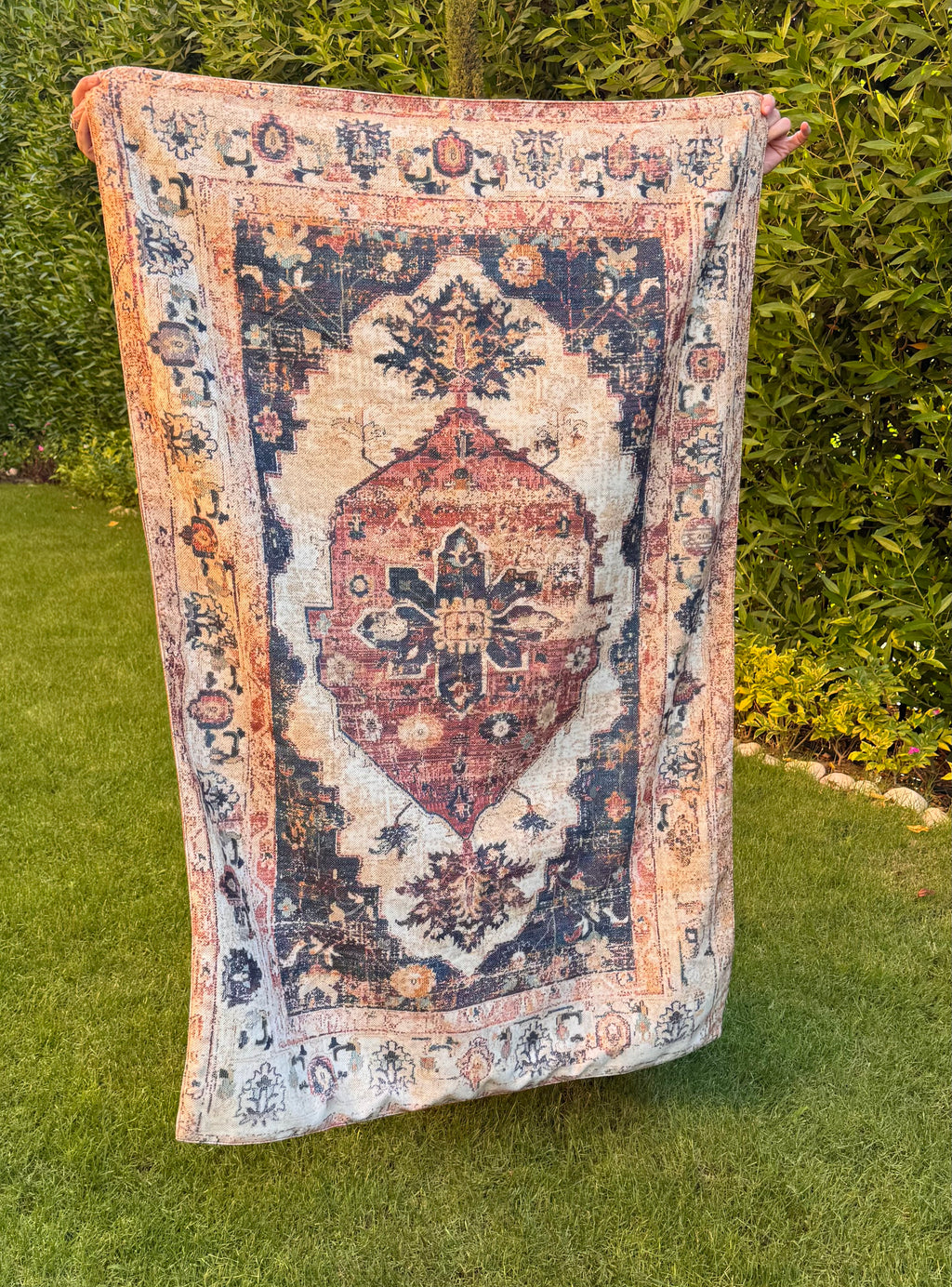 Beige Kilim Style Wall Tapestry