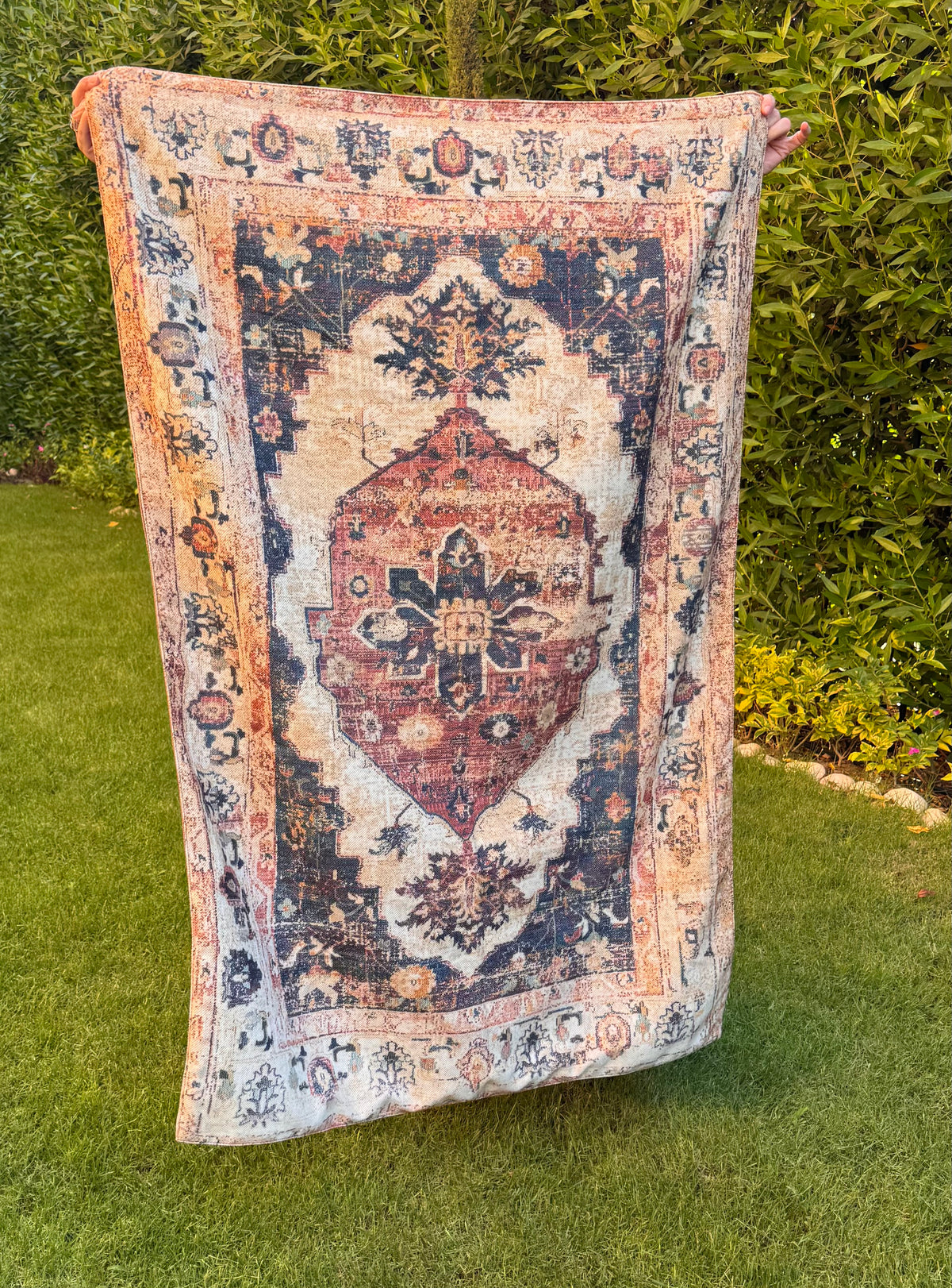 Beige Kilim Style Wall Tapestry