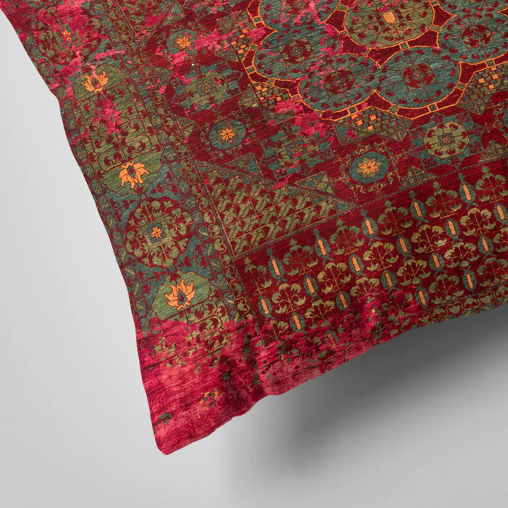 Luxury Vintage Red Cushion Cover