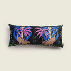 Tiger And Palm In Jungle Cushion