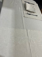 Wave Luxury Embroidered Table Linen Collection – 100% Egyptian Cotton & Linen