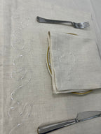 Wave Luxury Embroidered Table Linen Collection – 100% Egyptian Cotton & Linen