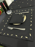 Leaf Luxury Embroidered Table Linen Collection – 100% Egyptian Cotton & Linen