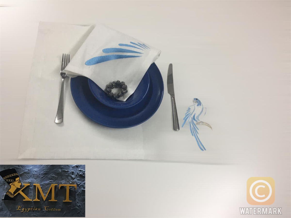 Parrot Luxury Embroidered Table Linen Collection – 100% Egyptian Cotton & Linen