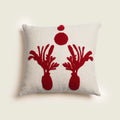 Red Coral Tufted Cushion