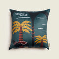 Velvet Checkered Palm Tree Cushion