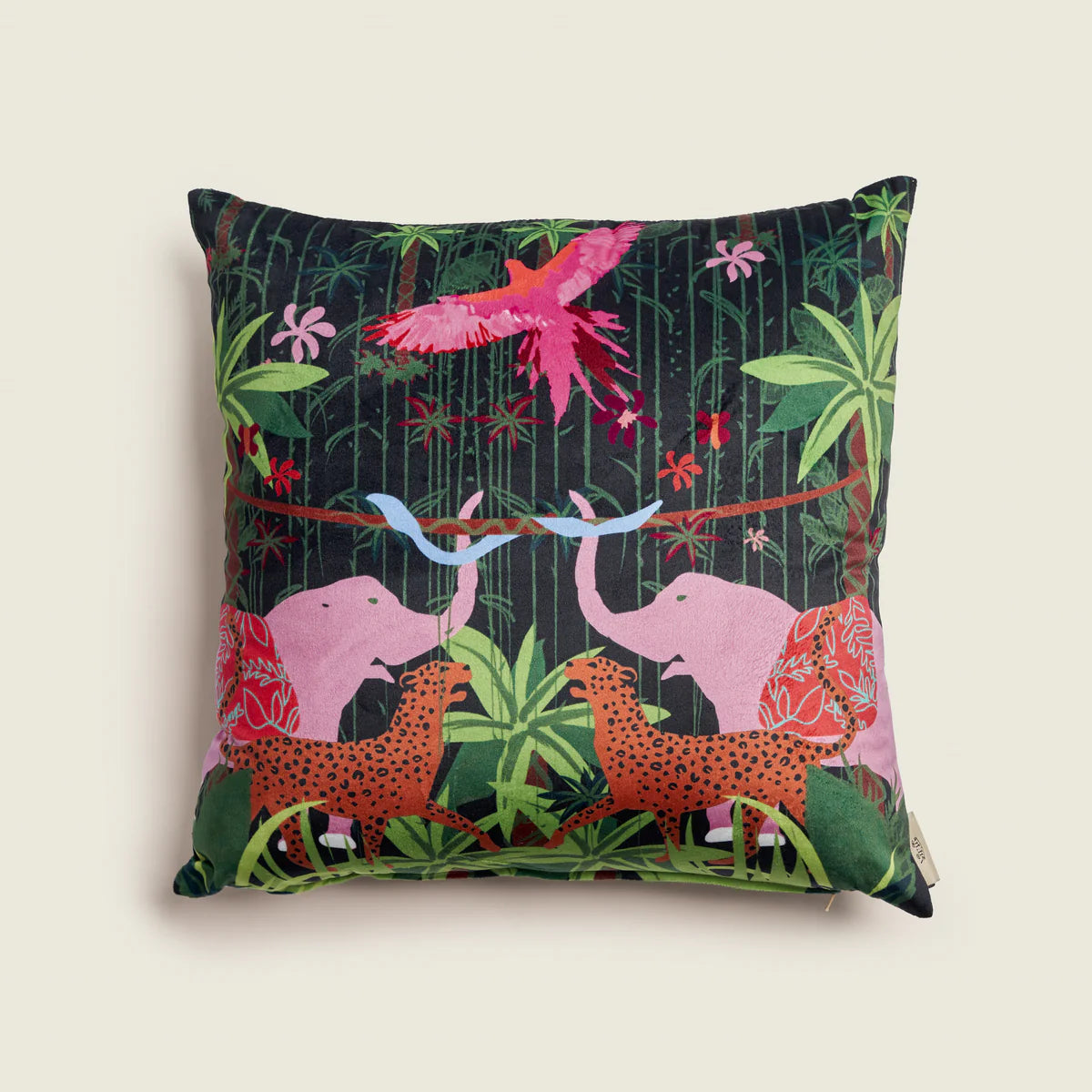 Elephant In Jungle Cushion