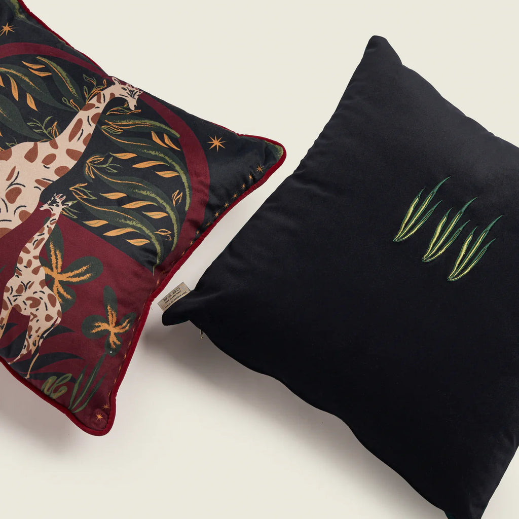 Luxury Velvet Giraffe Cushion