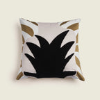 Gold & Black Patterned Cushion