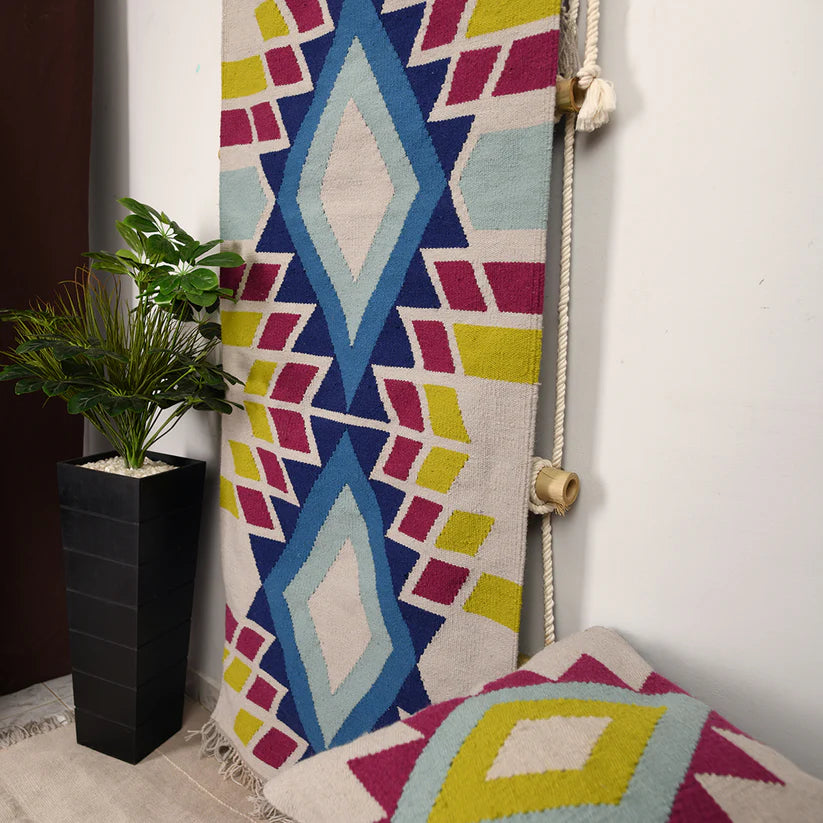 Multi Color Summer Vibes Kilim Rug