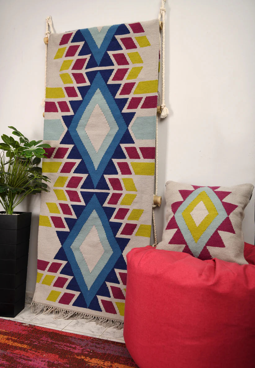 Multi Color Summer Vibes Kilim Rug
