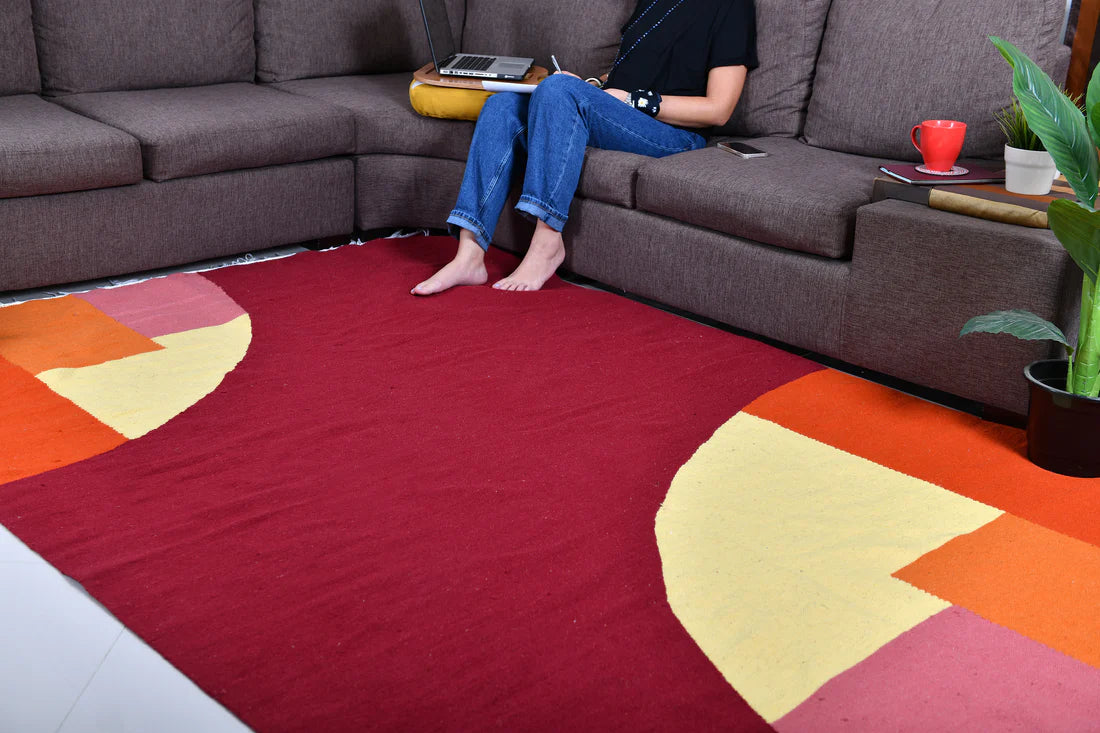 Sunset Scene Kilim Rug