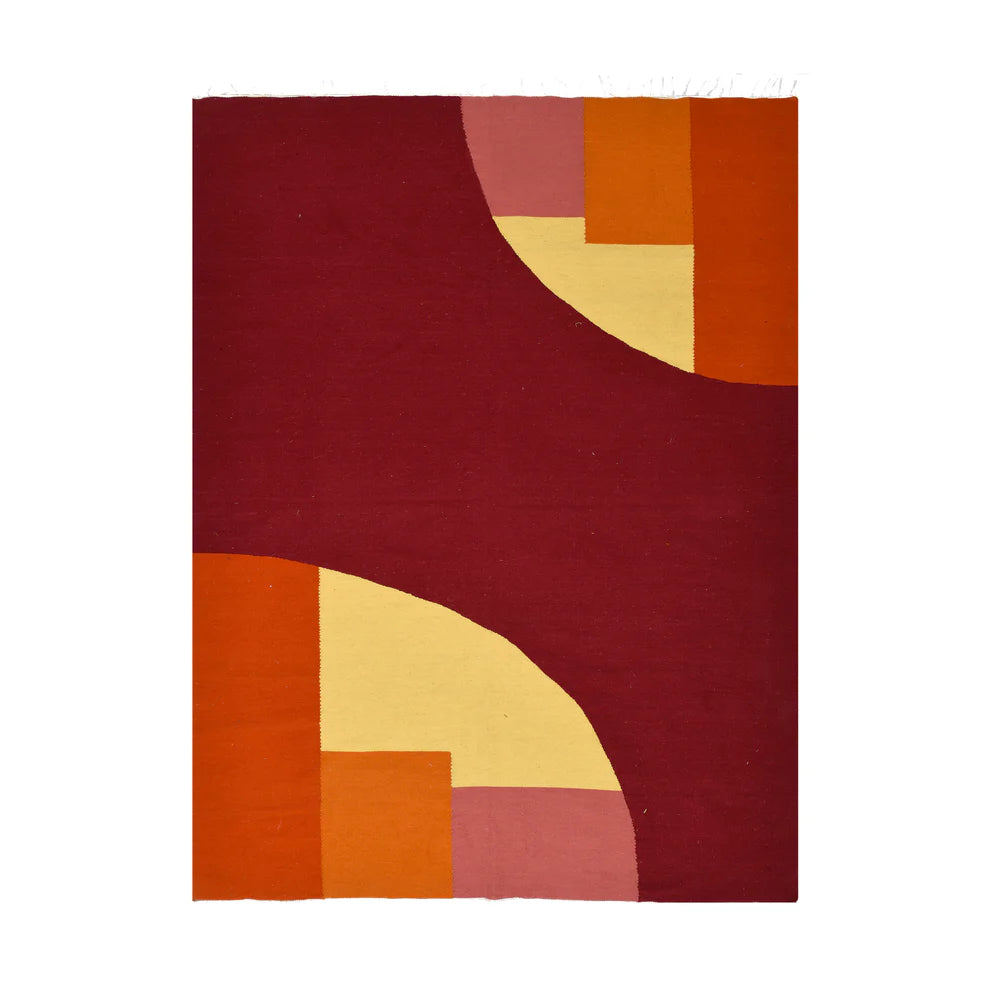 Sunset Scene Kilim Rug