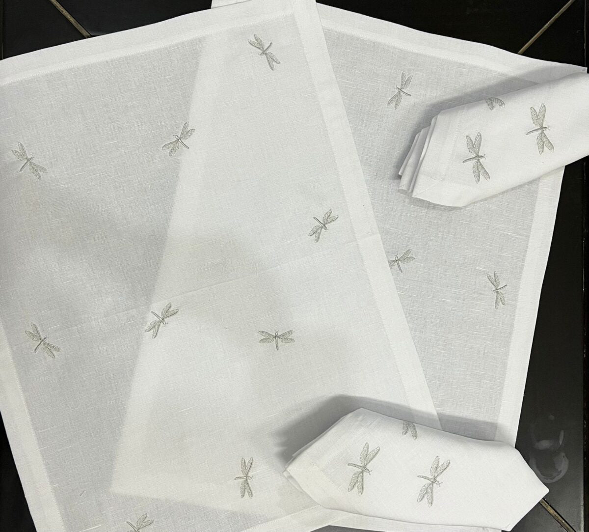 Dragon Luxury Embroidered Table Linen Collection – 100% Egyptian Cotton & Linen