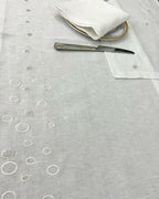 Circles Luxury Embroidered Table Linen Collection – 100% Egyptian Cotton & Linen