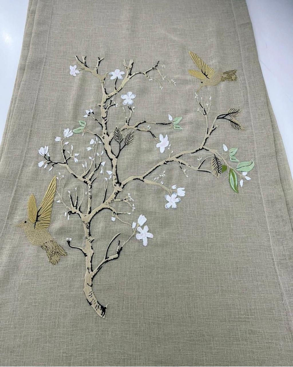 Branch Luxury Embroidered Table Linen Collection – 100% Egyptian Cotton & Linen