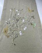 Branch Luxury Embroidered Table Linen Collection – 100% Egyptian Cotton & Linen