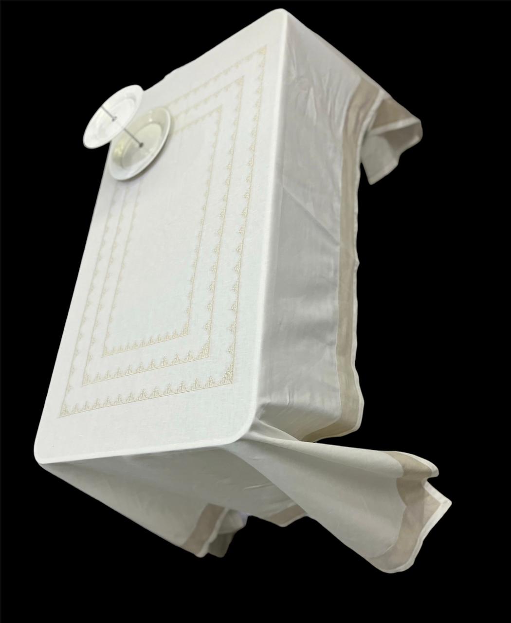 Motif Luxury Embroidered Table Linen Collection – 100% Egyptian Cotton & Linen