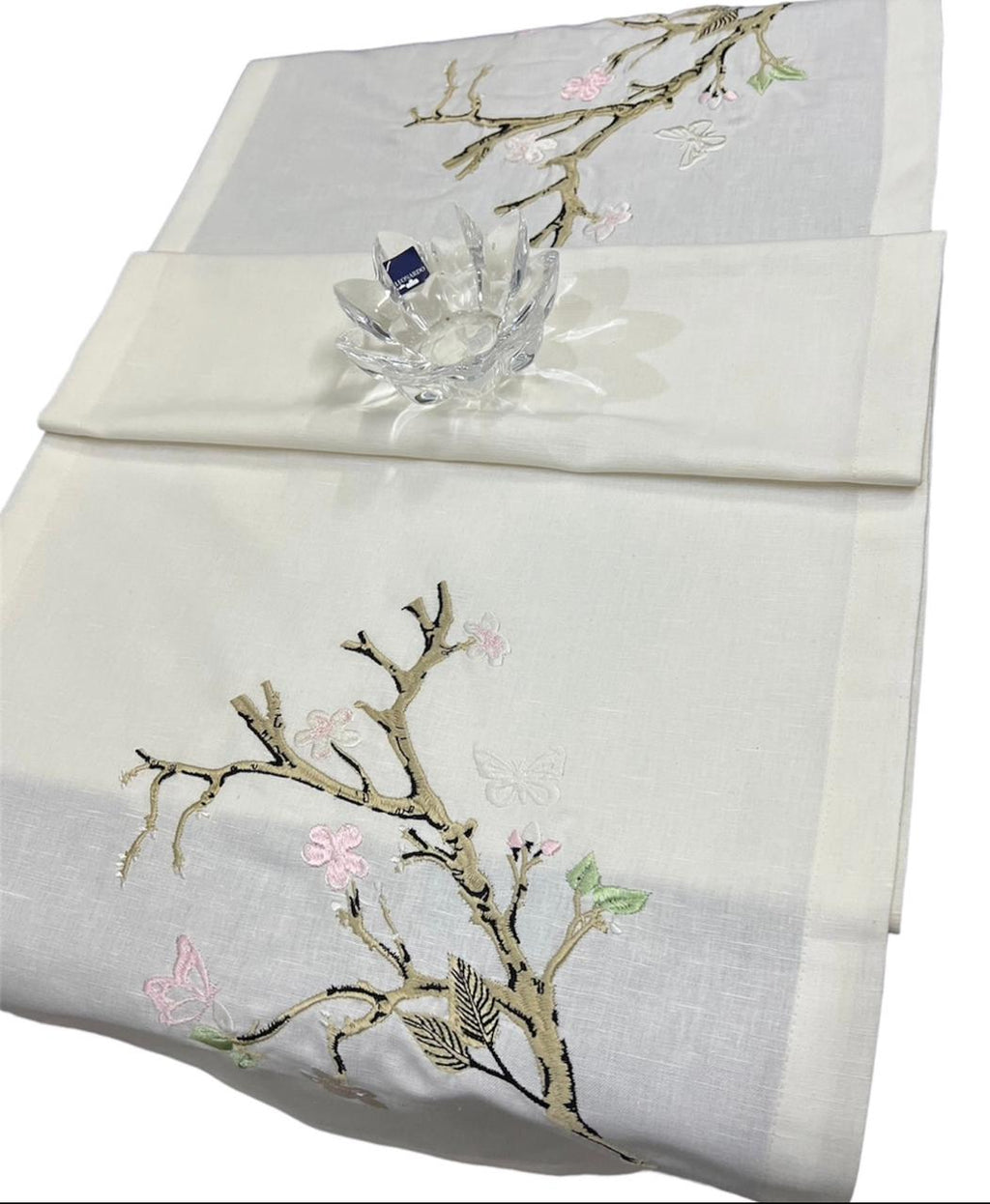 Branch Luxury Embroidered Table Linen Collection – 100% Egyptian Cotton & Linen