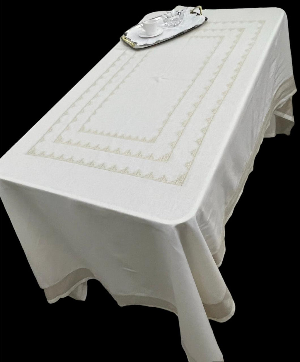Motif Luxury Embroidered Table Linen Collection – 100% Egyptian Cotton & Linen