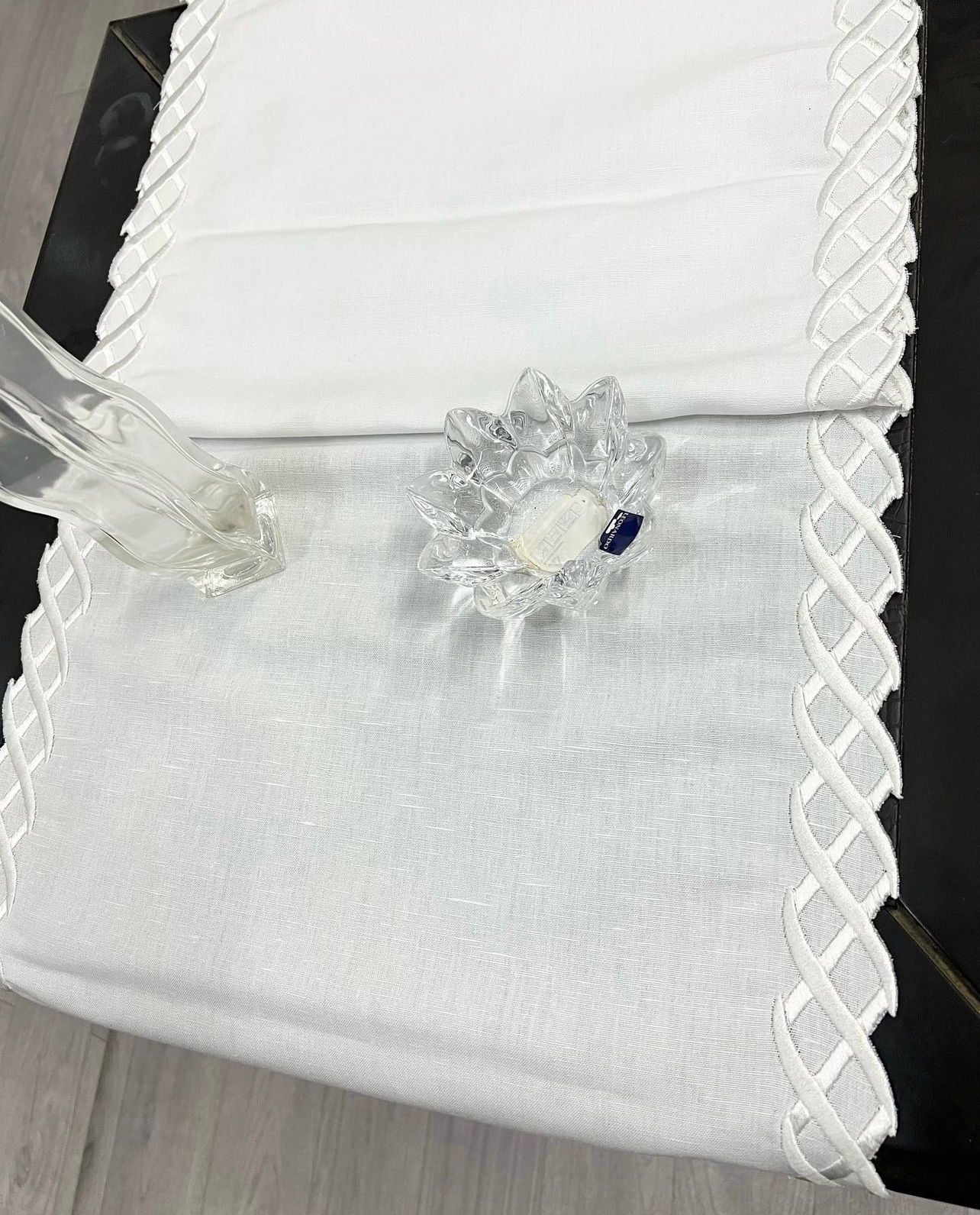 Border Luxury Embroidered Table Linen Collection – 100% Egyptian Cotton & Linen