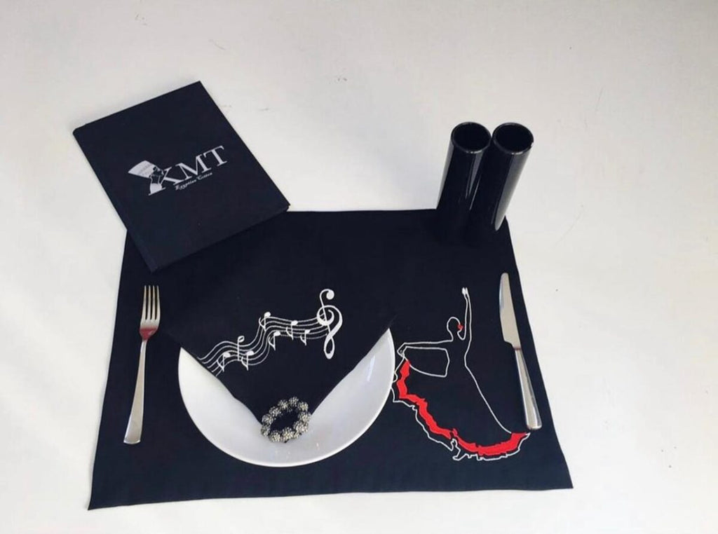 Ballerina Luxury Embroidered Table Linen Collection – 100% Egyptian Cotton & Linen