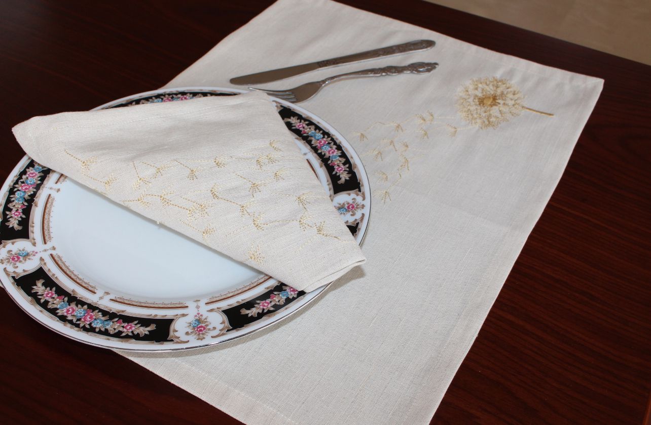 Handbaa Luxury Embroidered Table Linen Collection – 100% Egyptian Cotton & Linen