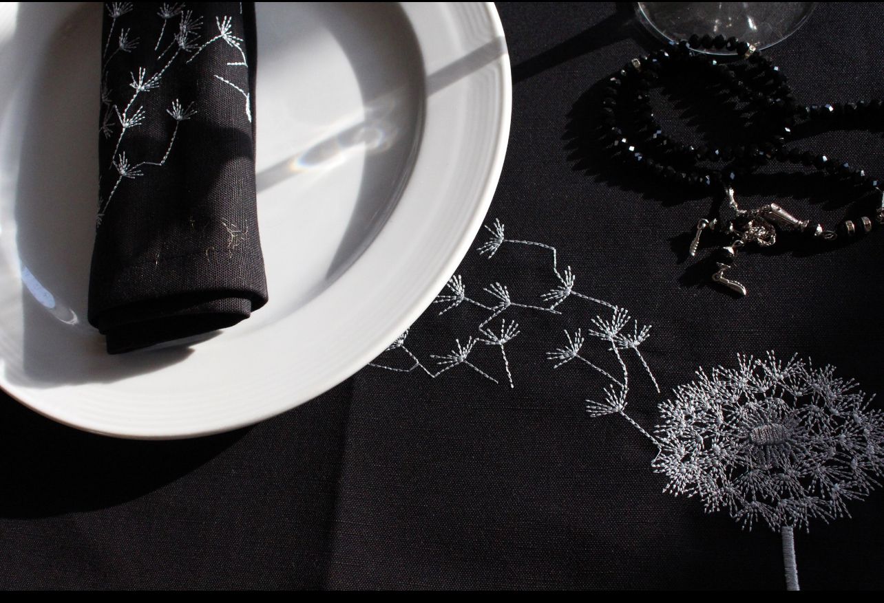 Handbaa Luxury Embroidered Table Linen Collection – 100% Egyptian Cotton & Linen
