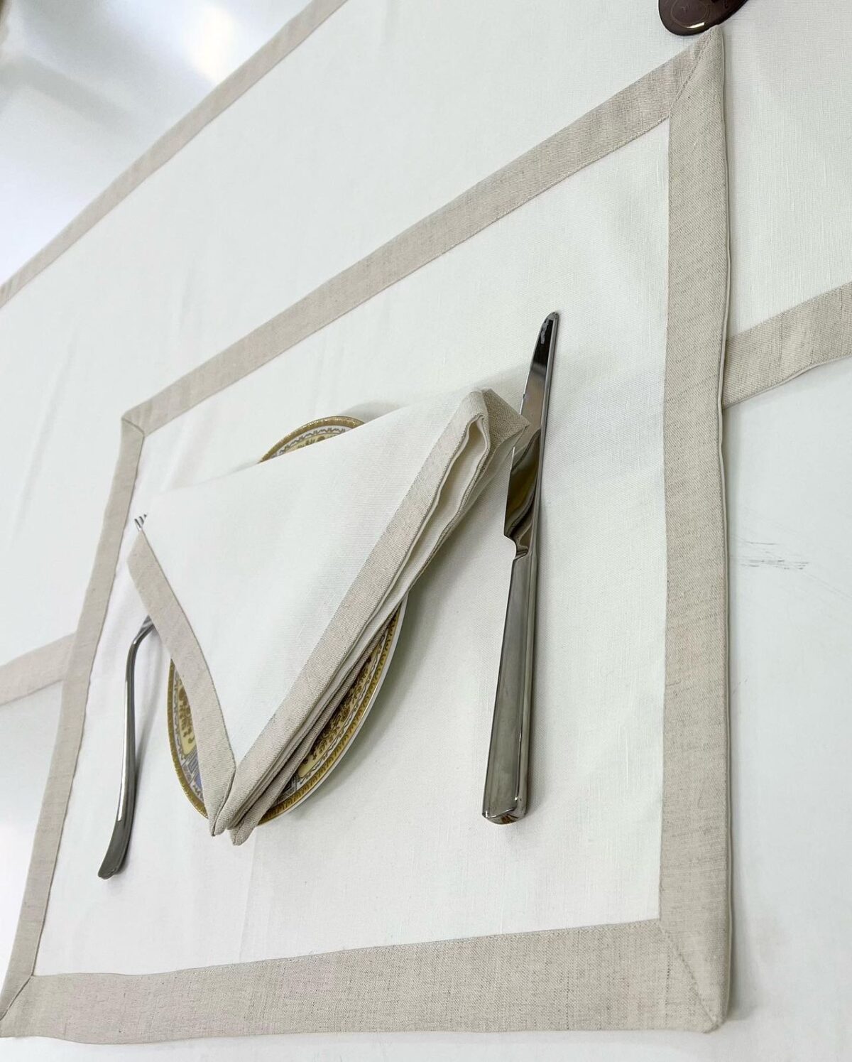 Sara Luxury Embroidered Table Linen Collection – 100% Egyptian Cotton & Linen