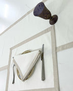 Sara Luxury Embroidered Table Linen Collection – 100% Egyptian Cotton & Linen